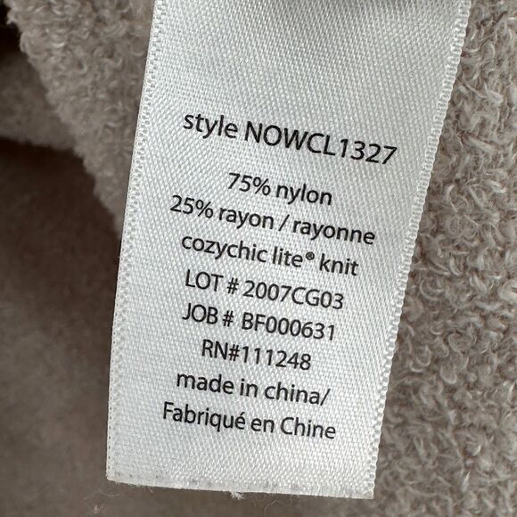 Barefoot Dreams Cozy Chic Lite Womens Knit Sweater Cardigan Size S Tan Lounge - Picture 7 of 7